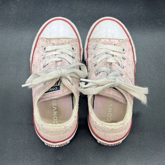Converse all star low top pink stars junior size 11 casual school walking - Picture 5 of 7
